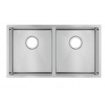 Stainless Steel Handmade Double Bowls Top/Undermount Kitchen/Laundry Sink 820x457x230mm